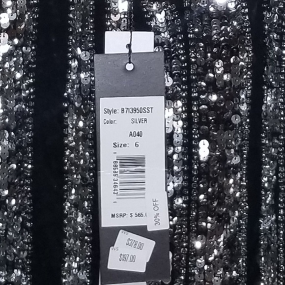 Sequin Black and Silver Party Dress- Size 6 - Picture 5 of 5